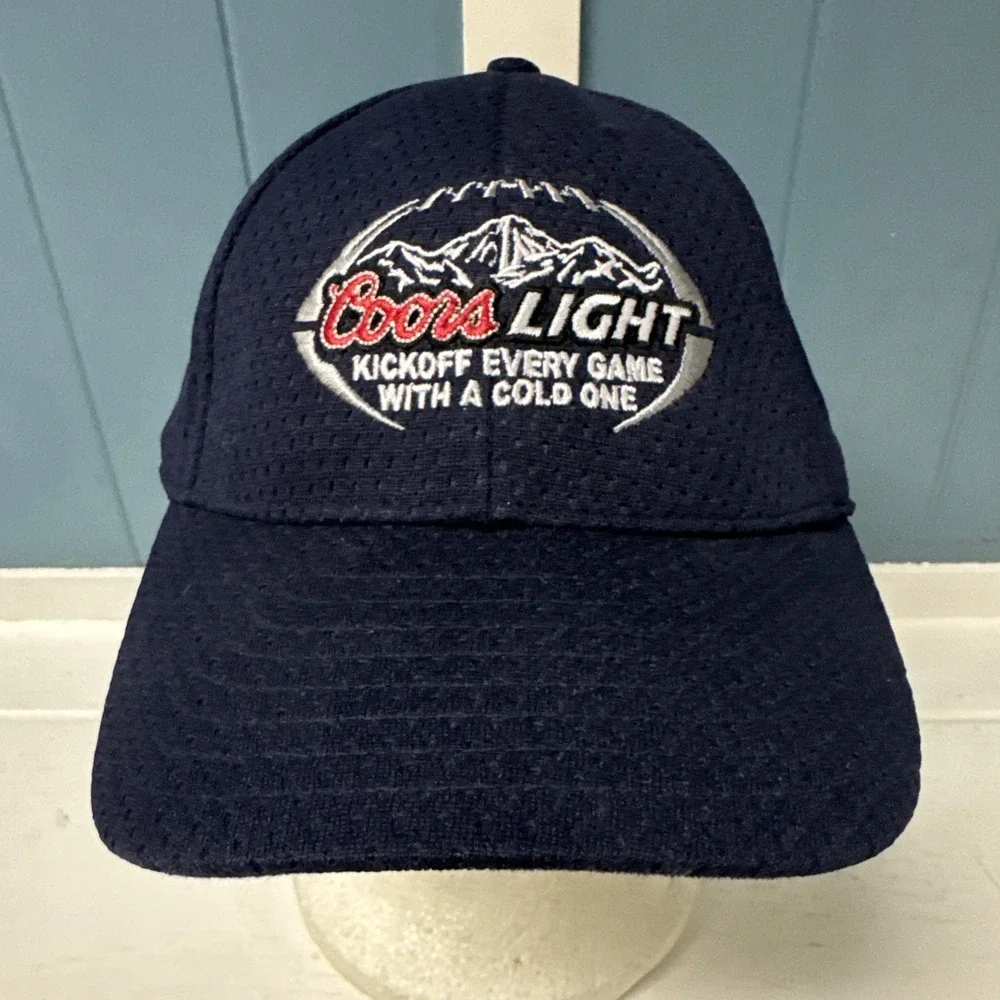 Mens NFL Coors Light New Era Cap Kickoff Every Game Navy‎ & White Embroidered